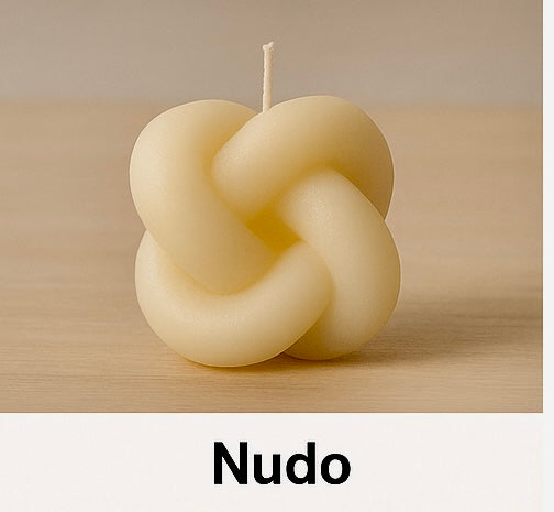 Vela Decorativa Nudo | Diseño Elegante |