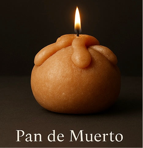 Vela Aromática Pan de Muerto Grande | Tradición Mexicana | Para Ofrenda