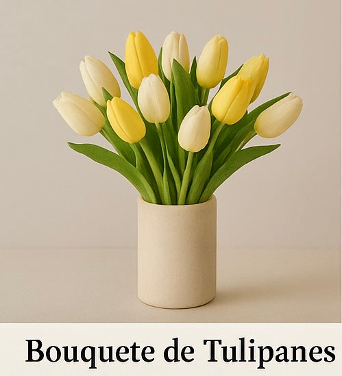 Vela Decorativa | Bouquet de Tulipanes Grande | Diseño Premium | Decoración Exclusiva